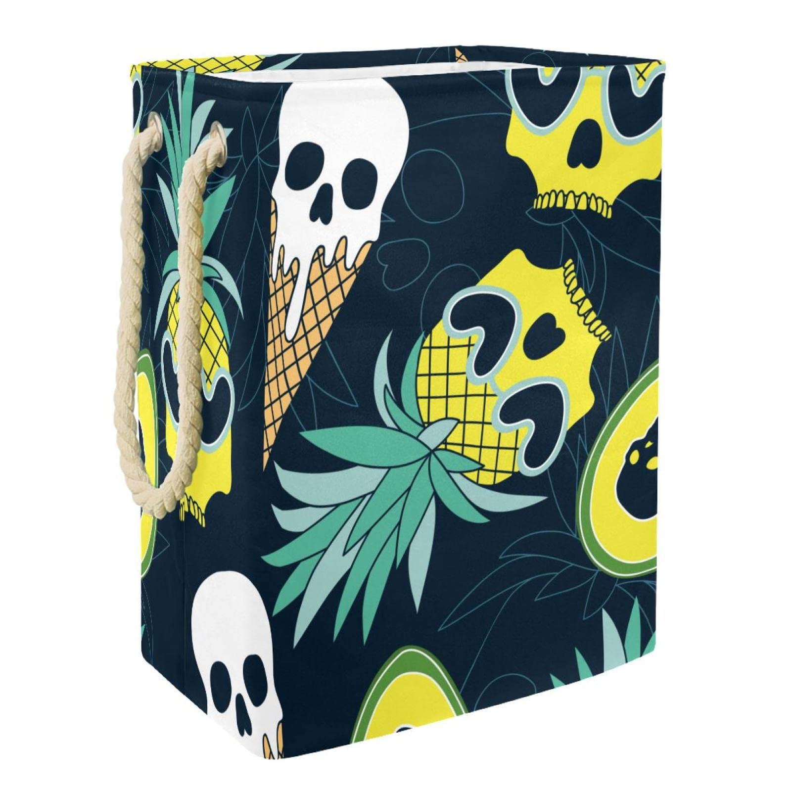 Wodoodporny kosz na pranie, kosz na brudne ubrania z uchwytem Slull Ananas Comosus