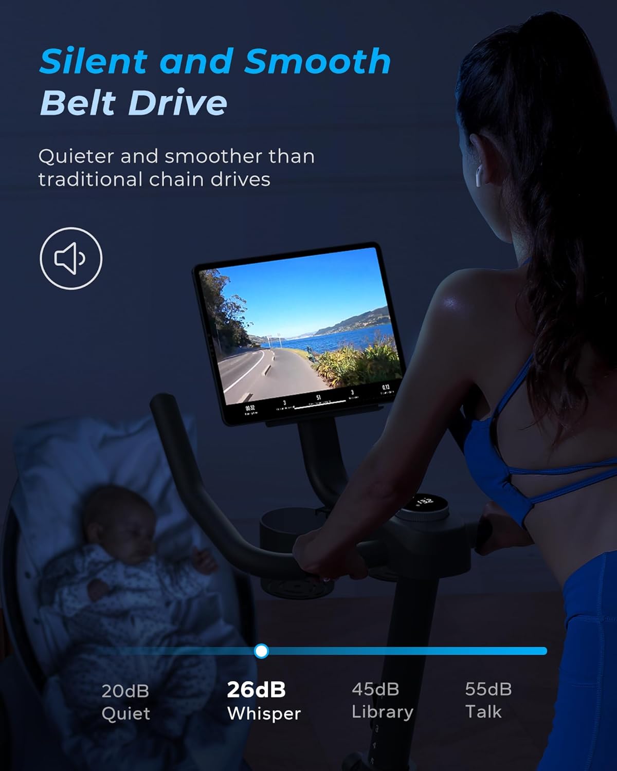 MERACH Exercise Bike for Home with Exclusive App, Stationary Bike with
