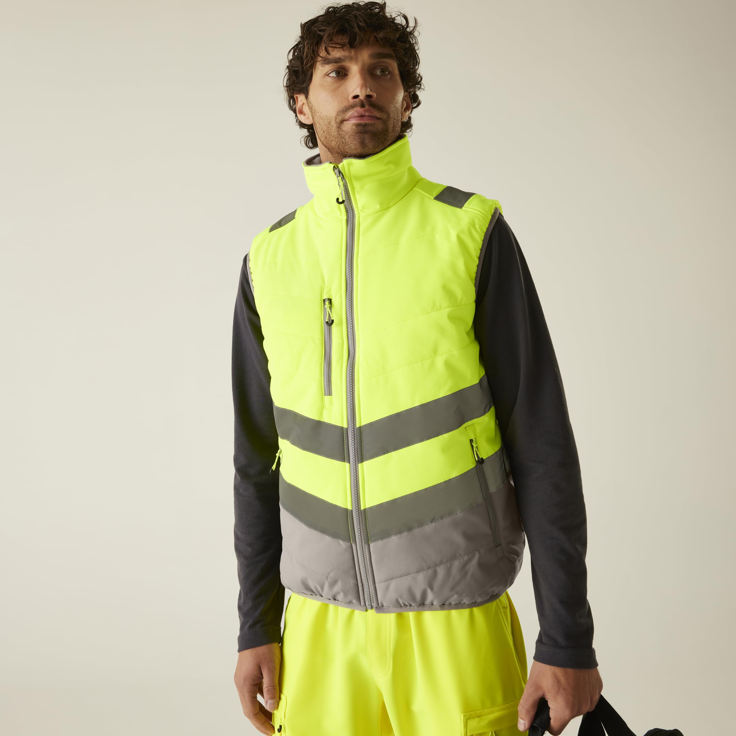 Regatta Professional Hi-vis 2-tone Thermal Baffle Bodywarmer Regatta Professional Hombre Alta visibilidad Bicolor Chaleco Unisex adulto (Pack de 1)