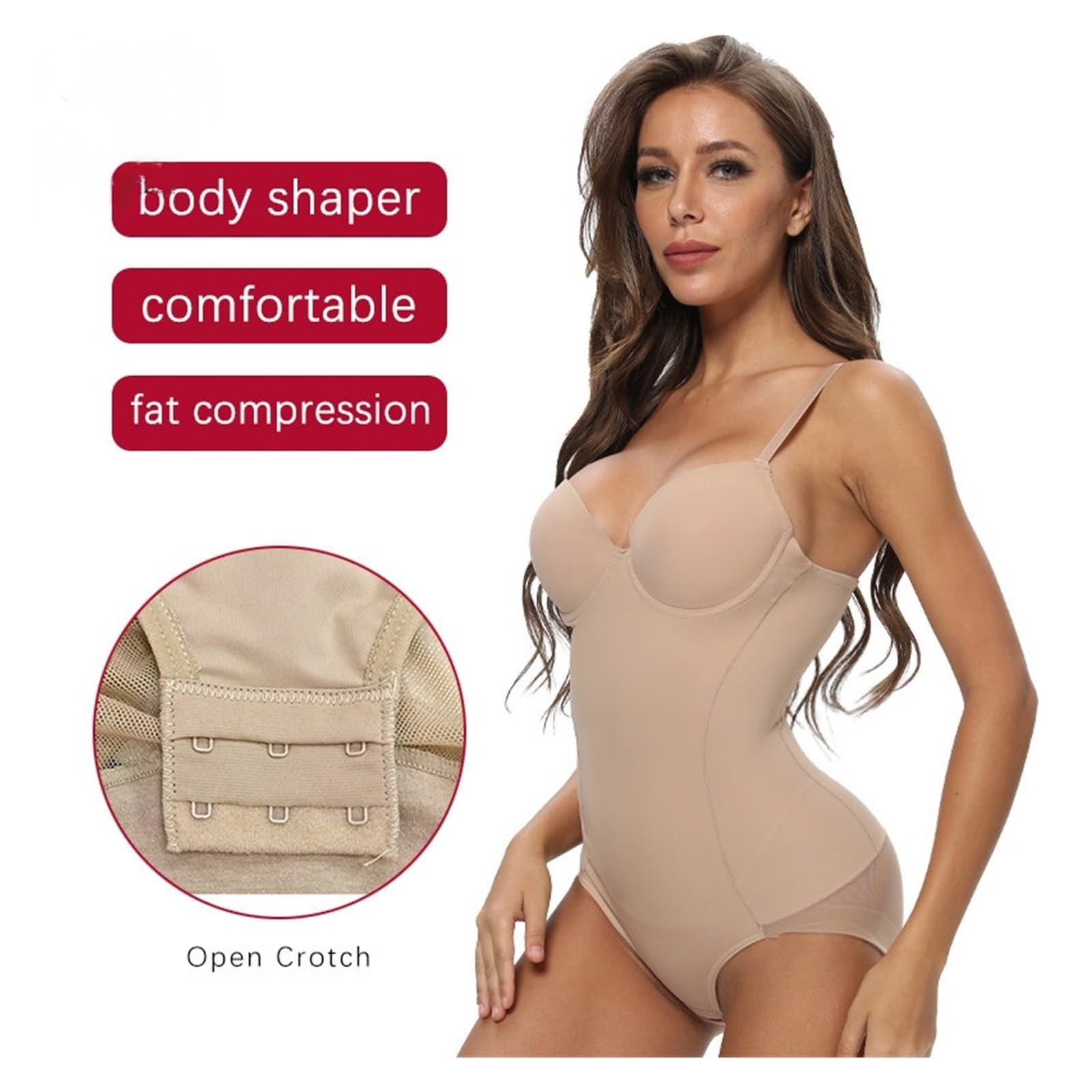 Femmes Shapewear Body Taille Formateur Gilet Mince Corps Complet Shaper intégré Soutien-Gorge Haut for femmme Ventre contrôle sous-vêtements Amincissants(Pink,S)