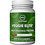 MRM Nutrition Veggie Elite Performance Protein | Cinnamon Bun Flavored| Plant-Based Protein| Easy to Digest | with BCAAs| Vegan + Gluten-Free | Clinically Tested| Digestive enzymes | 30 Servings