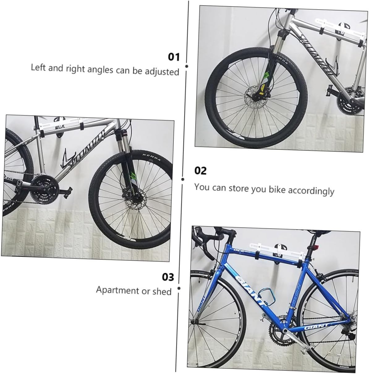 Bike Storage Rack Adjustable Bike Mount Rack Aluminum Alloy Fish Scale Spot Easy to Install Solid Construction