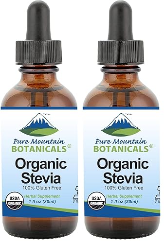 Miniatura 10 de Edulcorante líquido orgánico de stevia  sin alcohol y sustituto de azúcar Kosher  Botella de vidrio de 1 oz