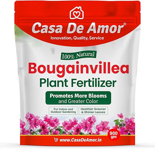 Casa De Amor Bougainvillea Organic Fertilizer | Promotes Vibrant Blooms & Intense Color | Ideal for Flowering Vines & Outdoor Plants | 900 gm