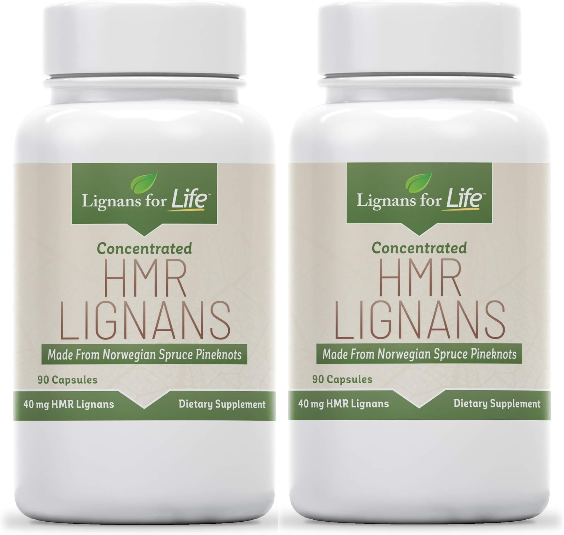 HMR Lignans for Dogs, 40mg - 90 Capsules, Vitamin for Healthy Pet | Multivitamin | Wellness Supplement | 2-Pack