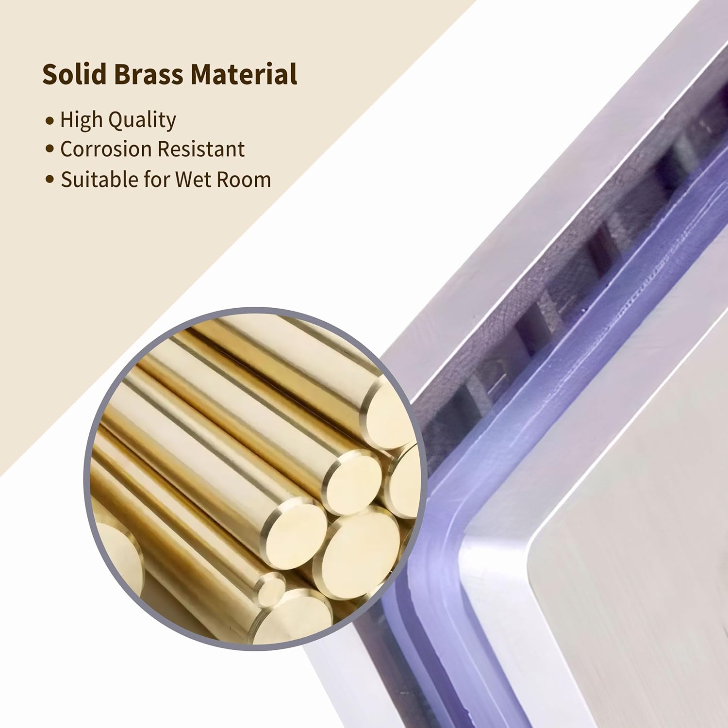 Shower Door Hinges, 180 Degree Glass Door Hinges, Heavy-Duty Brass Shower Door Replacement Parts for 5/16"-1/2" (8-12mm) Glass Thick, Brushed Nickel