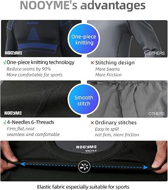 NOOYME Thermal Underwear Long Johns for Men - Long Underwear Base Layer for Cold Weather