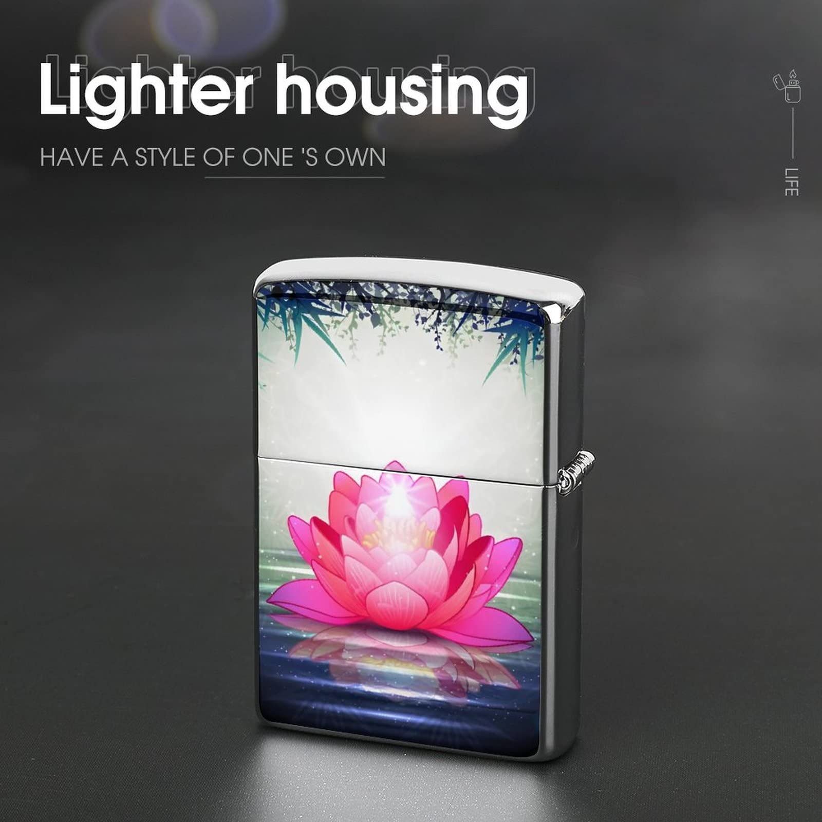Amazon.co.jp: Pirfe ライター アーマー 禅 蓮の花 ZIPPO兼用ケース