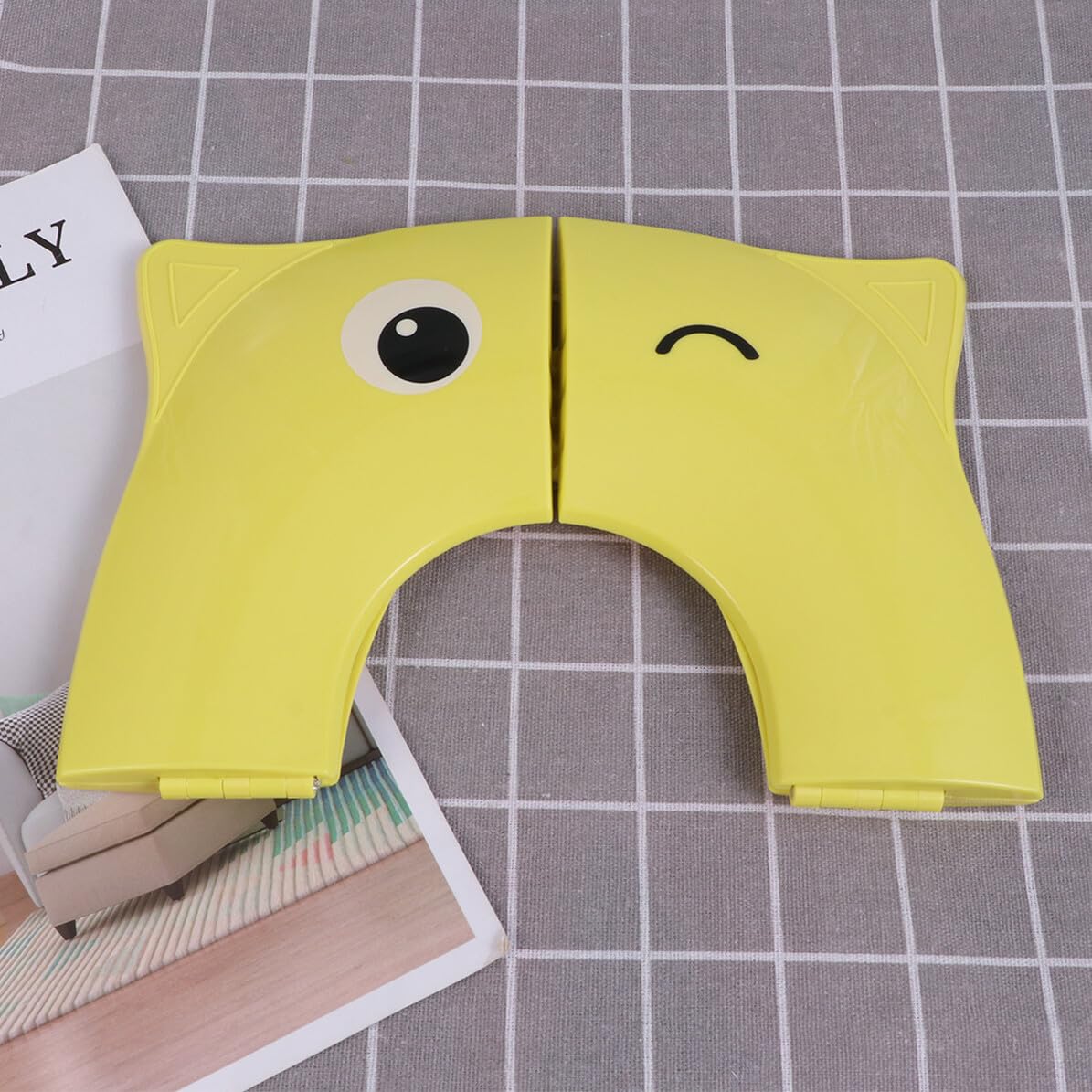 Kisangel Foldable Toilet Seat Pad PP Material Portable Toilet Cover for Boys Travel Camping Bathroom Use