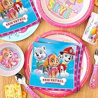 Vista 3 de Artículos para fiesta de cumpleaños Paw Patrol, servilletas, niña, Rosado