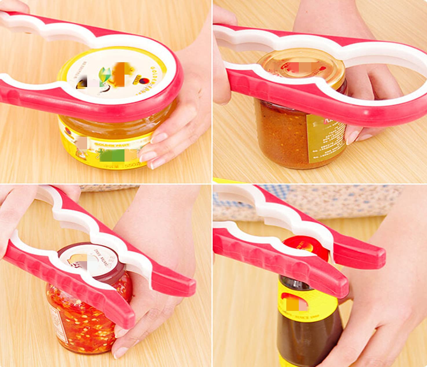 Tianher Décapsuleur,2 Pièces Multifonctionnel 4 En 1 Ouvre Bouteille