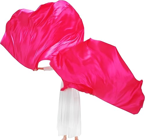 Miniatura 10 de Wuchieal 74" x 55" Banderas de adoración grandes de semicírculo suave, bandera de alabanza de semicírculo de satén con varillas escalables 1 pares