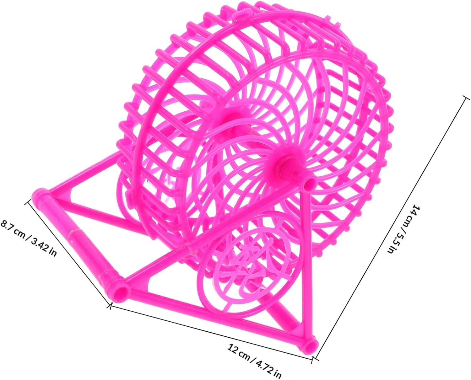 Silent Hamster Wheel with Stand Plastic Small Animal Exercise Wheel for Hamsters Gerbils Hedgehogs and Mice for Cage Use