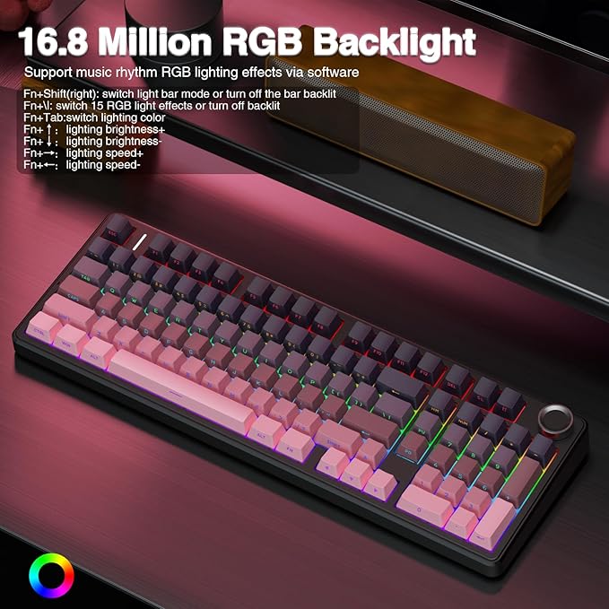 Teclado Mecánico AULA F99 Pro Inalámbrico RGB miniatura 4
