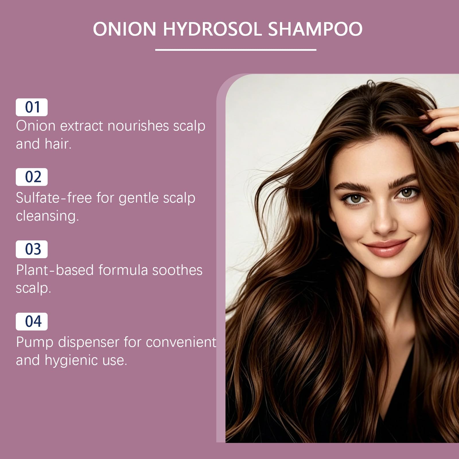 Champú y acondicionador hidrolato de cebolla, fórmula anticaída para cabello más grueso y fuerte para mujeres y hombres, cuidado ligero y no graso, reduce la rotura del cabello y las puntas abiertas