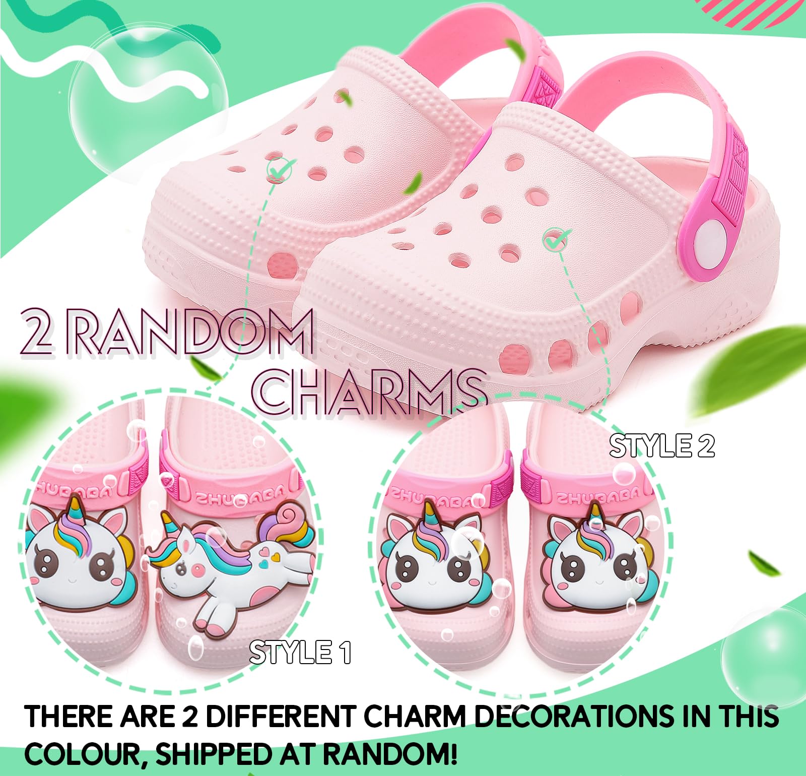 Vunavueya Zoccoli e Sabot Unisex-Bambini e Ragazzi Ciabatte Piscina Antiscivolo per Ragazze 21-31 EU