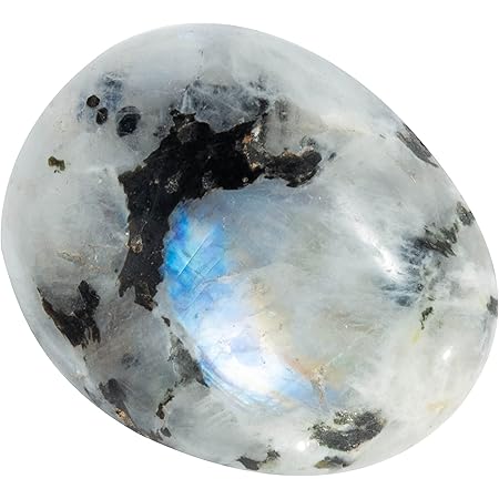 The Chrysalis Stone | Rainbow Moonstone | Tumbled Stone | Size 0.75" - 1.25" | 1 Pc | Crystals and Healing stones, Spiritual Gifts for Women, Reiki, Chakra, Witchcraft, Yoga, Meditation Accessories