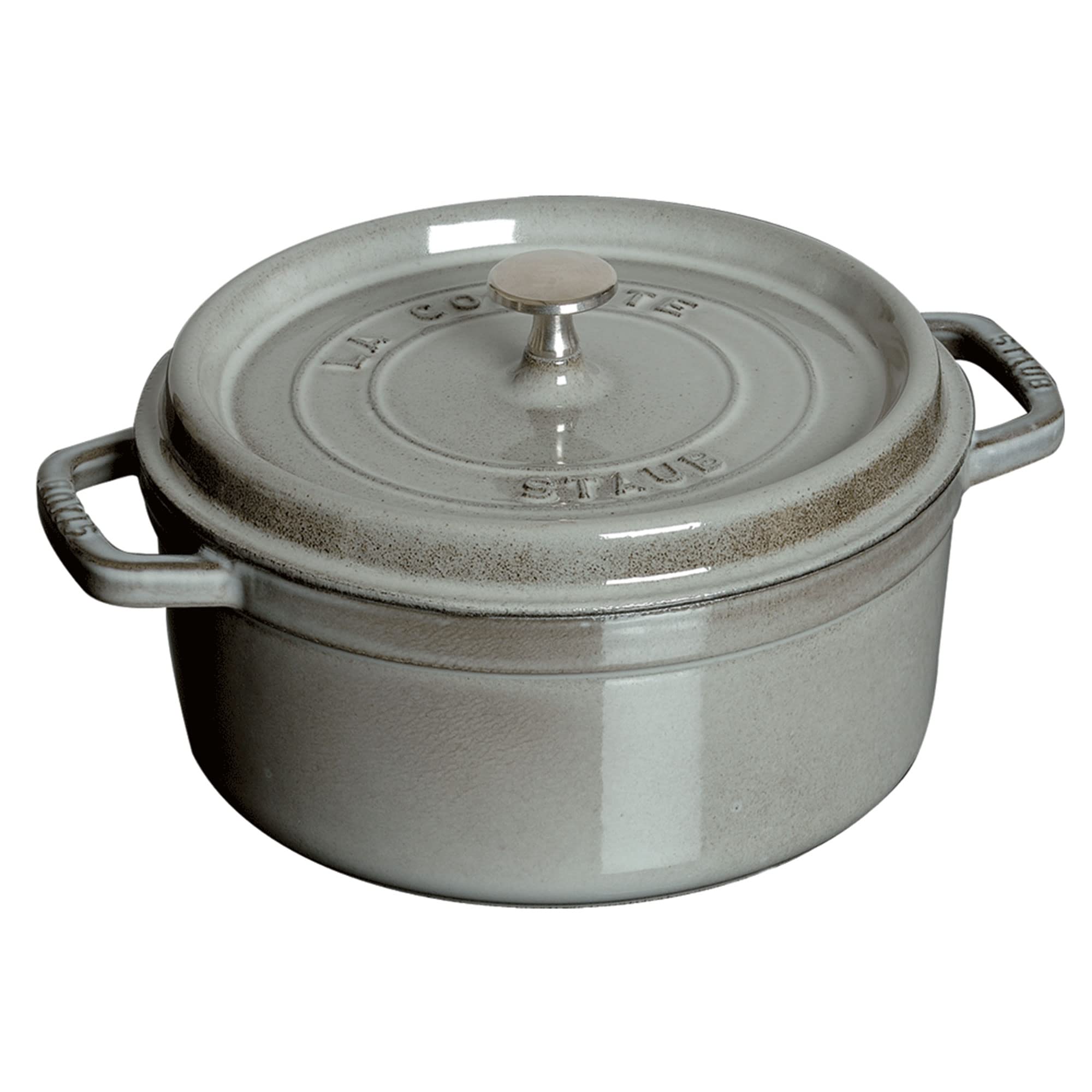 Amazon.com: Staub Cast Iron 5.5-qt Round Cocotte - Graphite Grey