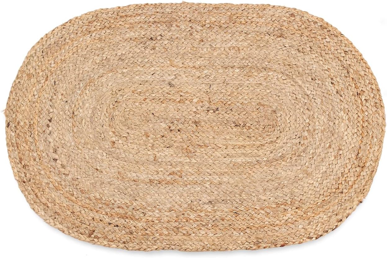 INDIAN ARTISTIC Jute Cotton Rag Rug 2X3 ft Hand Woven Rug