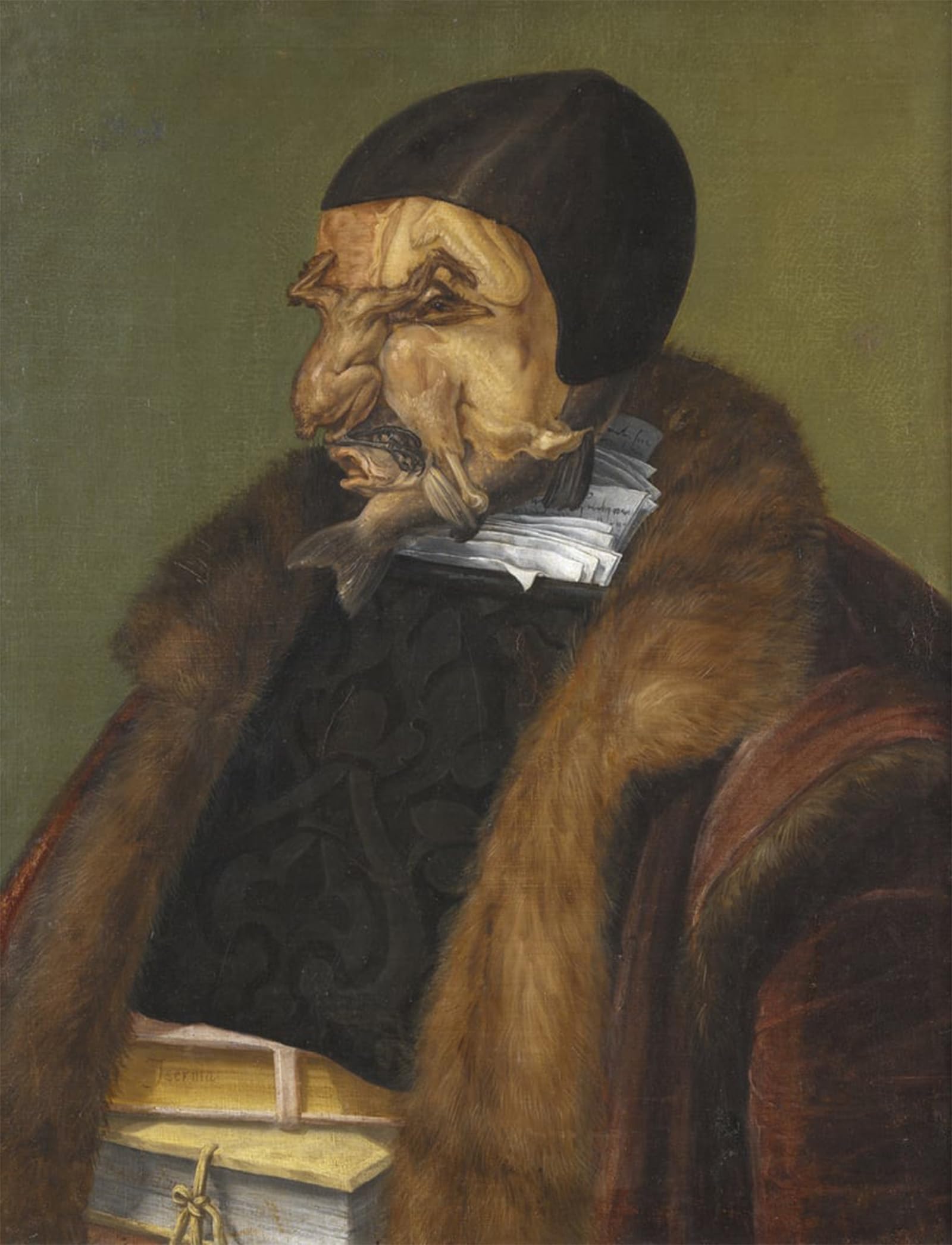 Serendipitp No Frame Abstract Painting Mural Print Picture Wall Decor Painting The Lawyer By Giuseppe Arcimboldo Vintage Wall Artwork For Home Decor 60X90cm