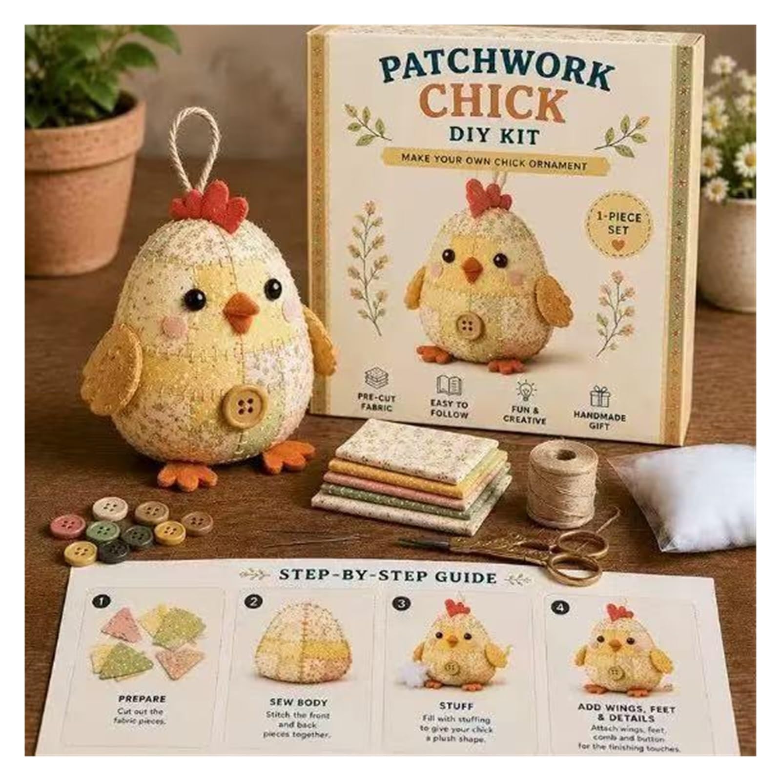 Zestaw patchworkowy DIY Puzzle Patchwork Handmade Animal Kit
