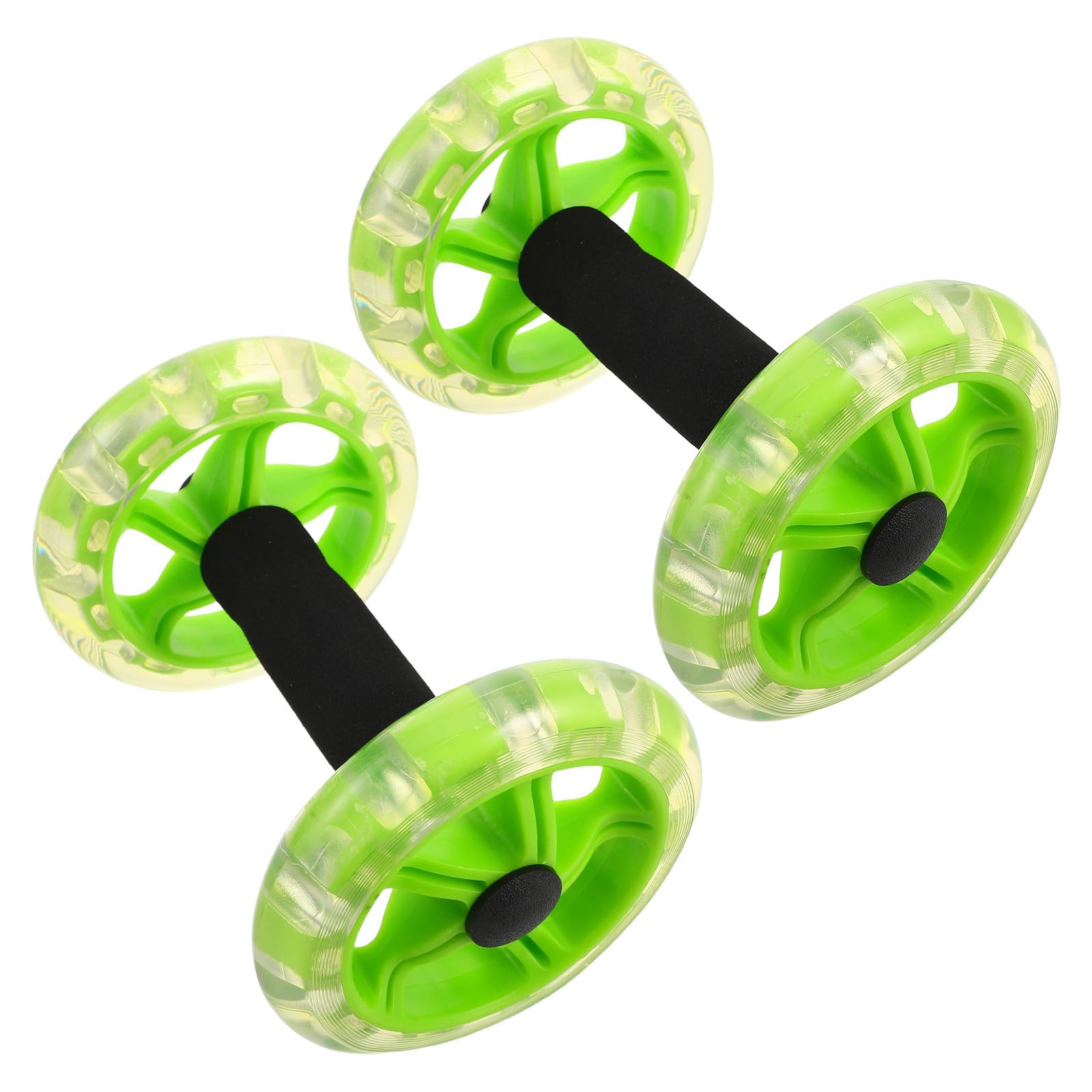Kichvoe Rueda de Abdominales Compacta con Doble Rueda y Agarre Sincronizado para Entrenamiento de Núcleo en Oficina y Ejercicio en Casa, Material Pp y Esponja