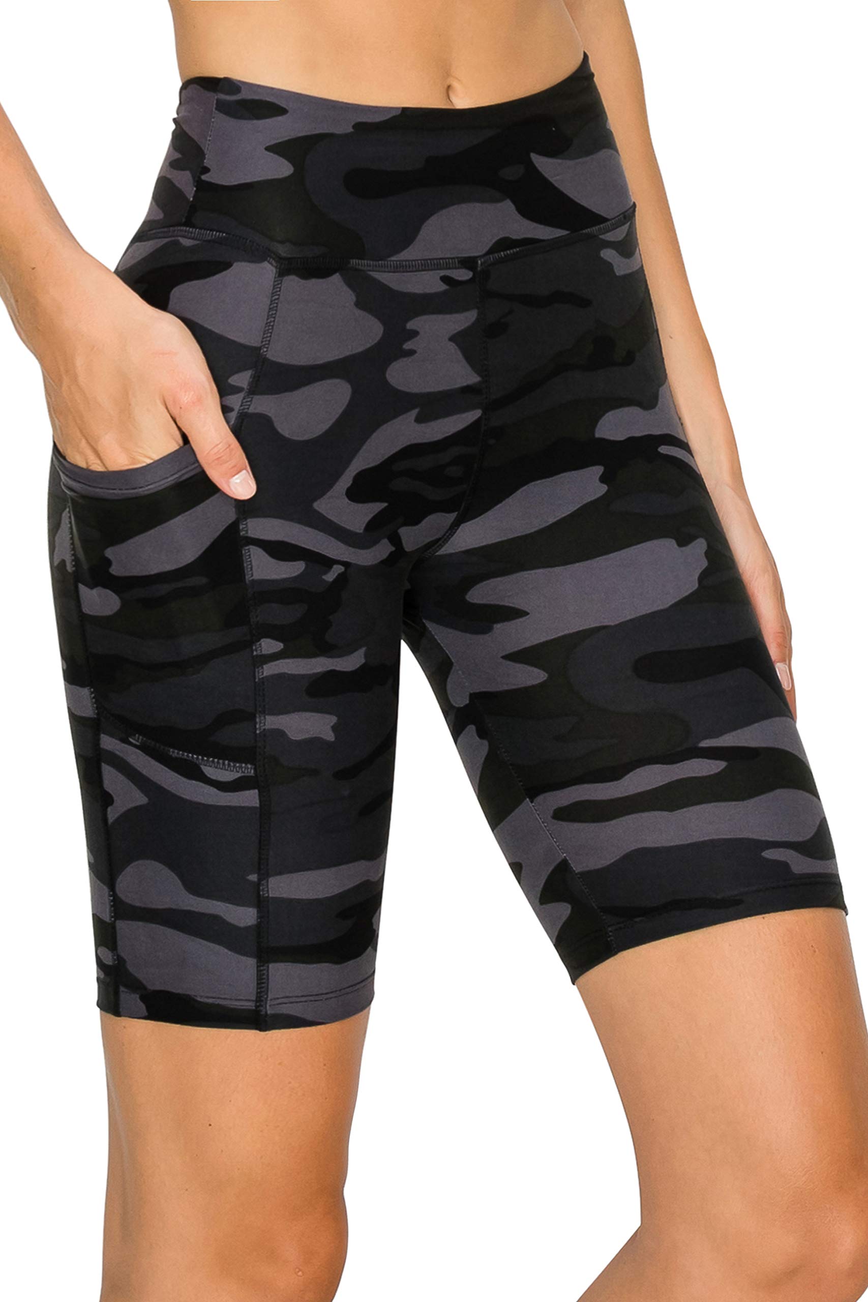 ALWAYS Women's High Waist Bike Shorts - Athletic Workout Tummy Control Stretch Running Yoga Pants