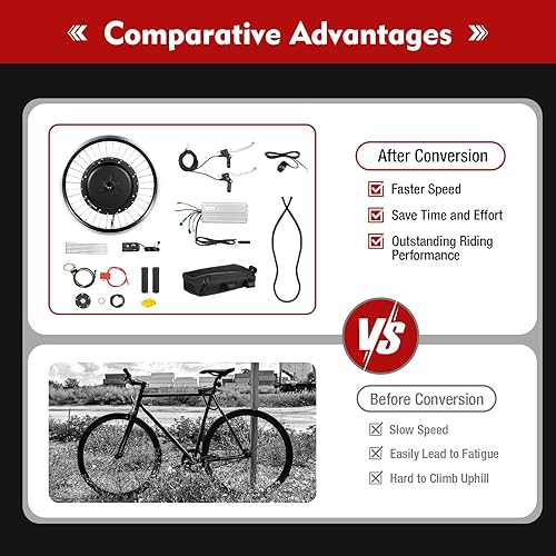 Miniatura 8 de Kit de motor de bicicleta eléctrica, 48 V, 1000 W, 36 V, 250 W350 W, kit de conversión de bicicleta eléctrica para rueda delanteratrasera, kit de
