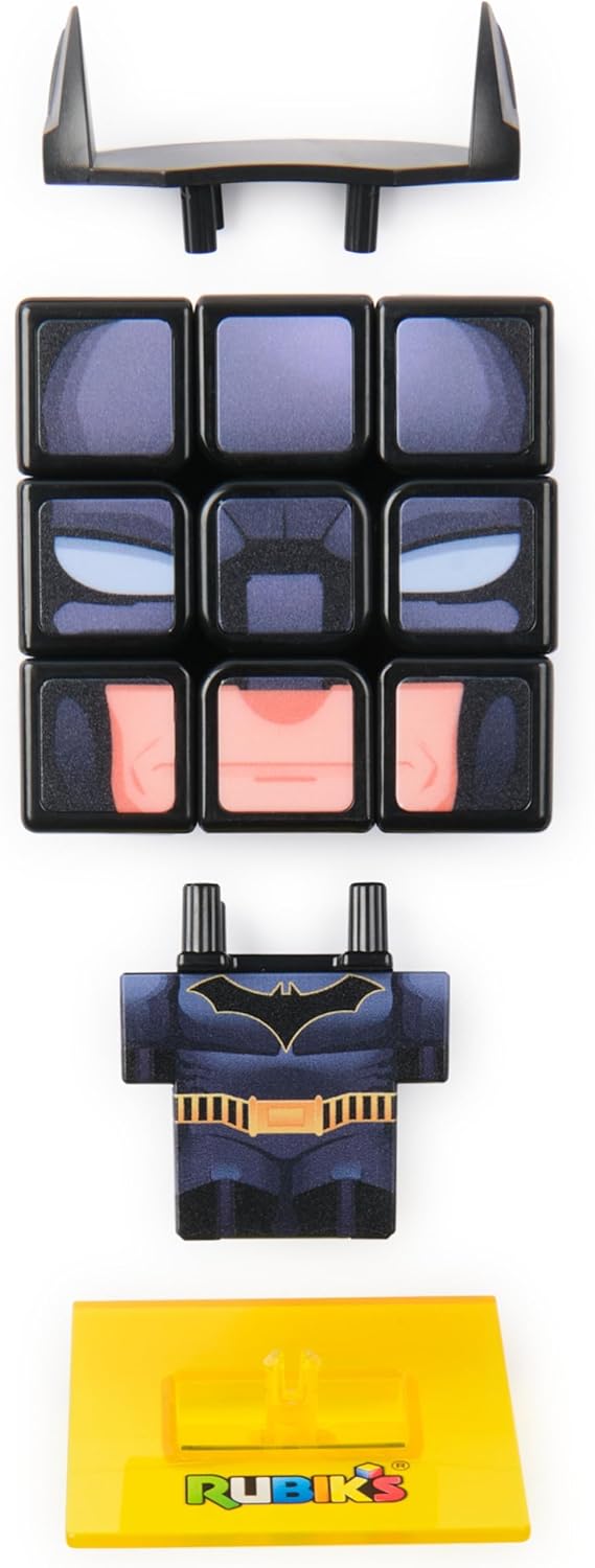 Rubik's Cubers Batman 3X3 Puzzle Game for Adults and Children - Rubiks Magic Cube - Original 3x3 Puzzle - Batman DC Toy - Problem Solving Puzzle - Children's Game 8 Years and Above