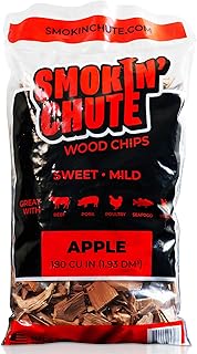 Apple Wood Chips for Smoker - Sweet & Mild Flavor - No Soaking Needed - BBQ Wood Chunks - Made in USA