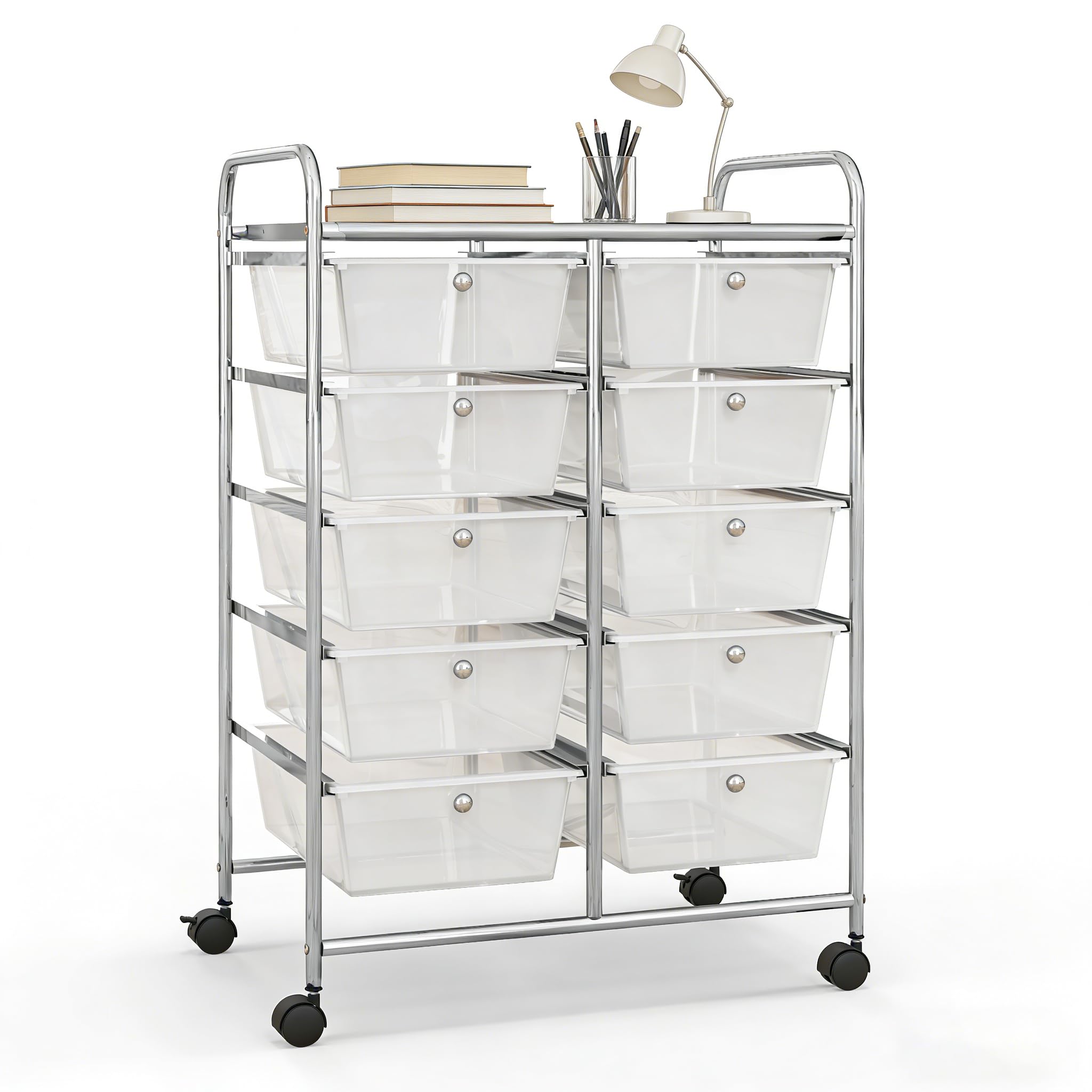 COSTWAY Transparent Cart