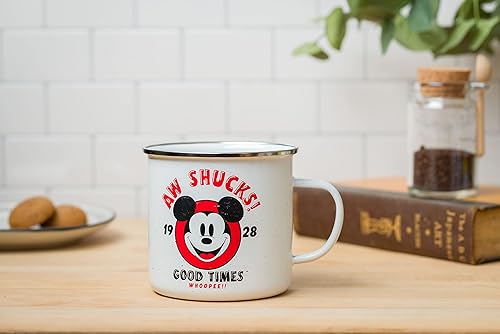 Miniatura 5 de Silver Buffalo Disney Mickey Mouse Aw Shucks Whoopee - Taza esmaltada, 21 onzas