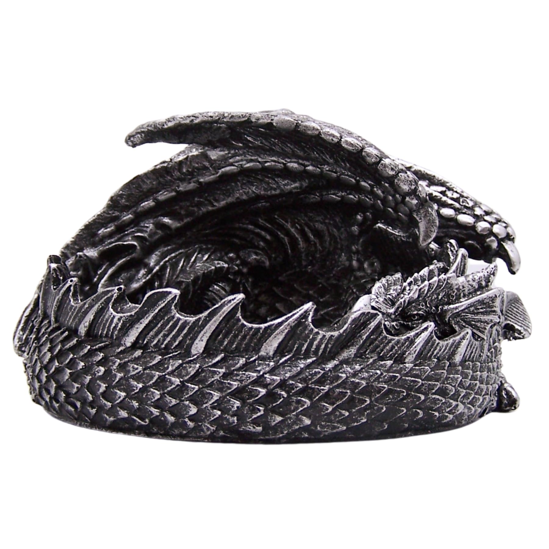 Wowser Sleeping Dragon Ashtray, Freestanding Tabletop Decoration, Unique Gothic Décor, 5.25 Inches