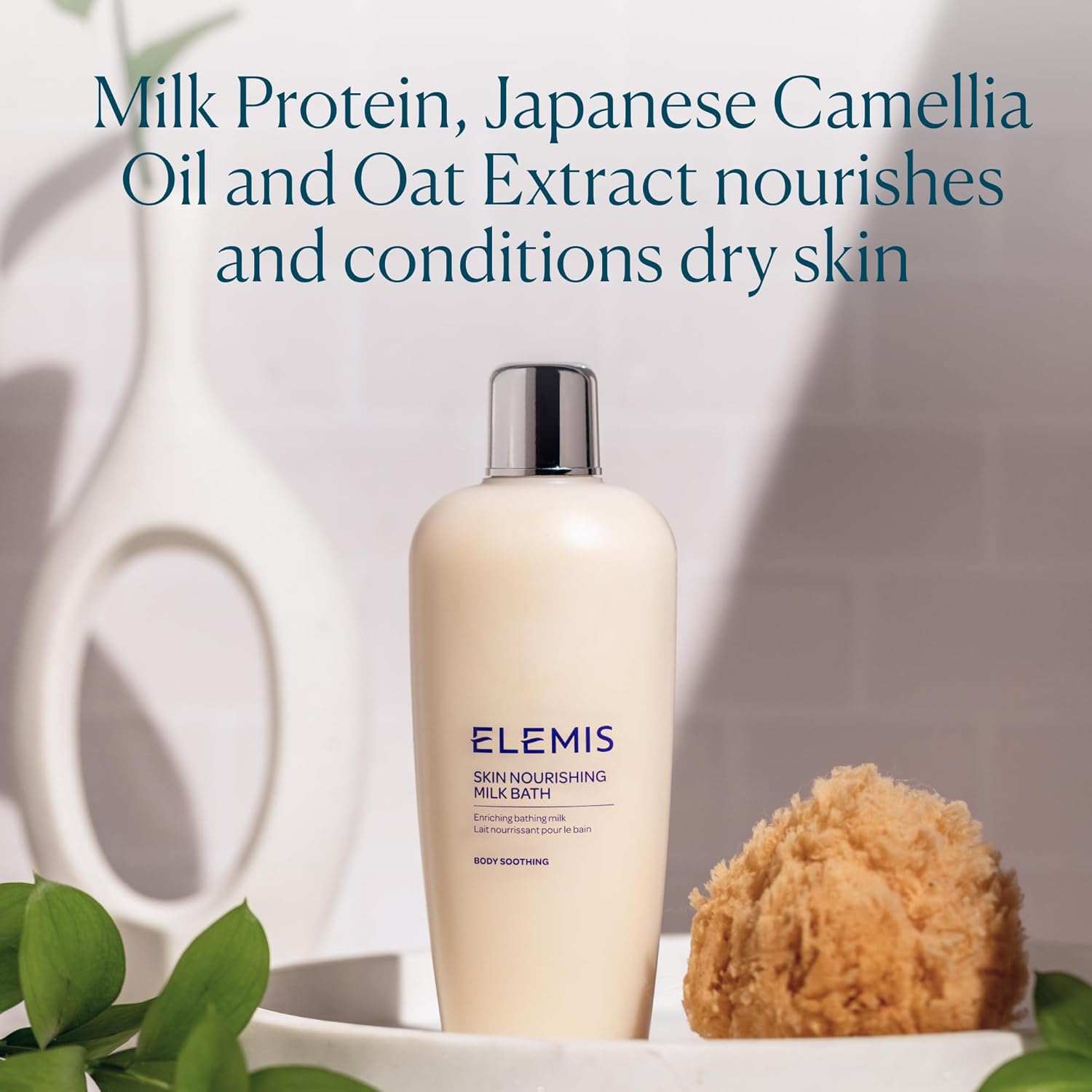 ELEMIS Skin Nourishing Milk Bath 400ml – Softening Body Cleanser for Dry Skin, Gently Moisturizes & Soothes with Milk Protein & Oat Extract - Image 3