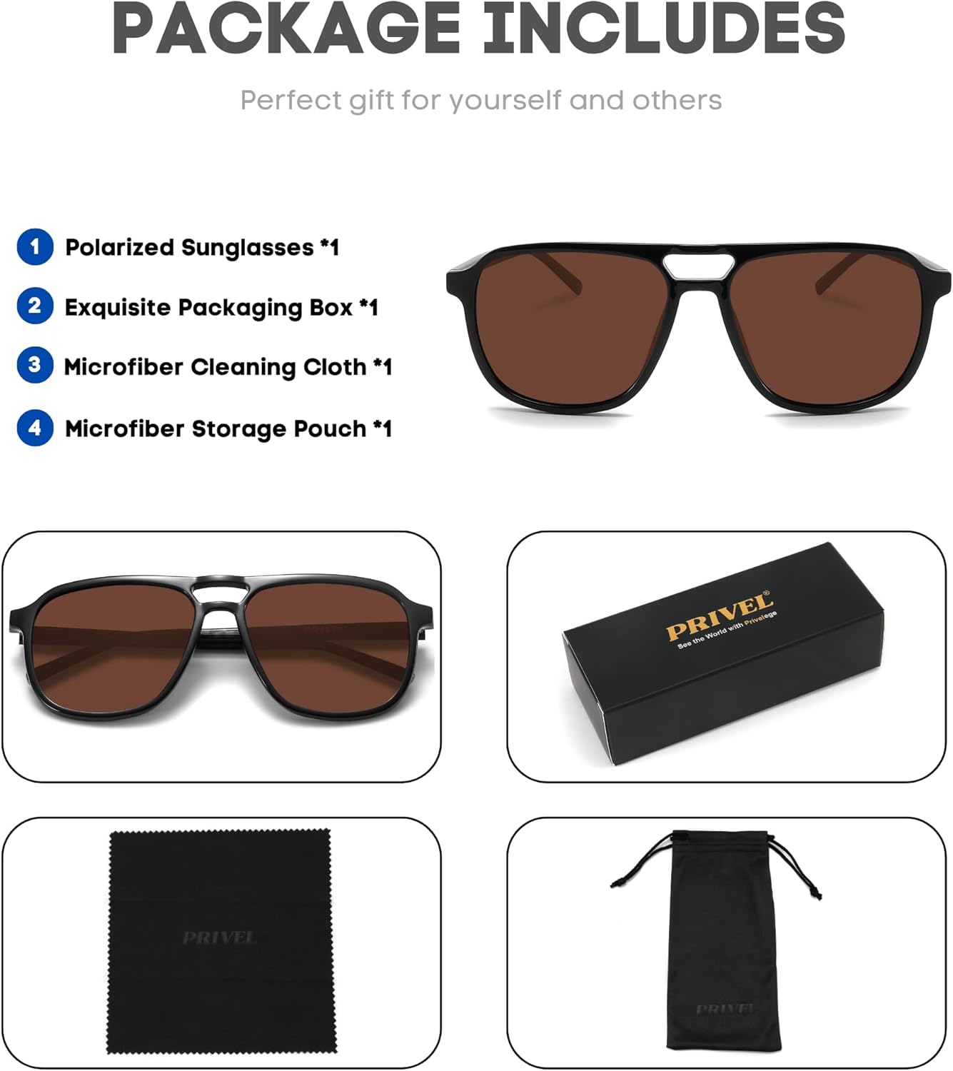 XXL Size Extra Large 160MM Polarized Double Bridge Retro Aviator Sunglasses Big Wide Heads Men UV400 Protection - Image 6