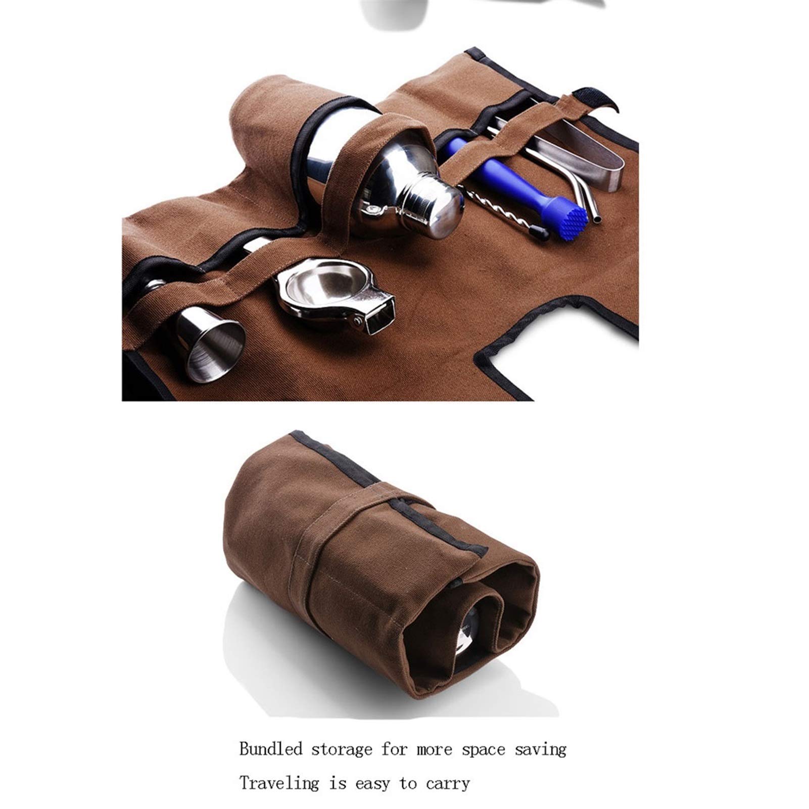 Mezclador de vino Conjunto de agitadores de cócteles Premium, Set de barman de acero inoxidable de 8 piezas Conjunto de colador de cócteles, Jigger, Bar Spoon & Pourers, Accesorios Cocktail Bar Set de