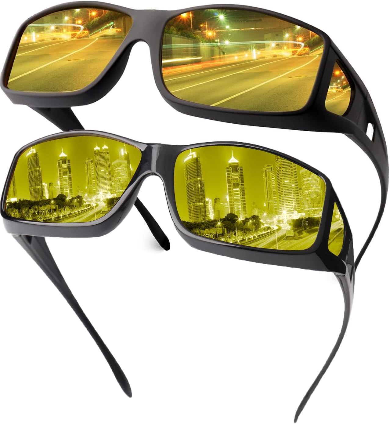 Night Driving Glasses for Men Women Fit Over Sunglasses Anti Glare Polarized HD Night Vision Glasses