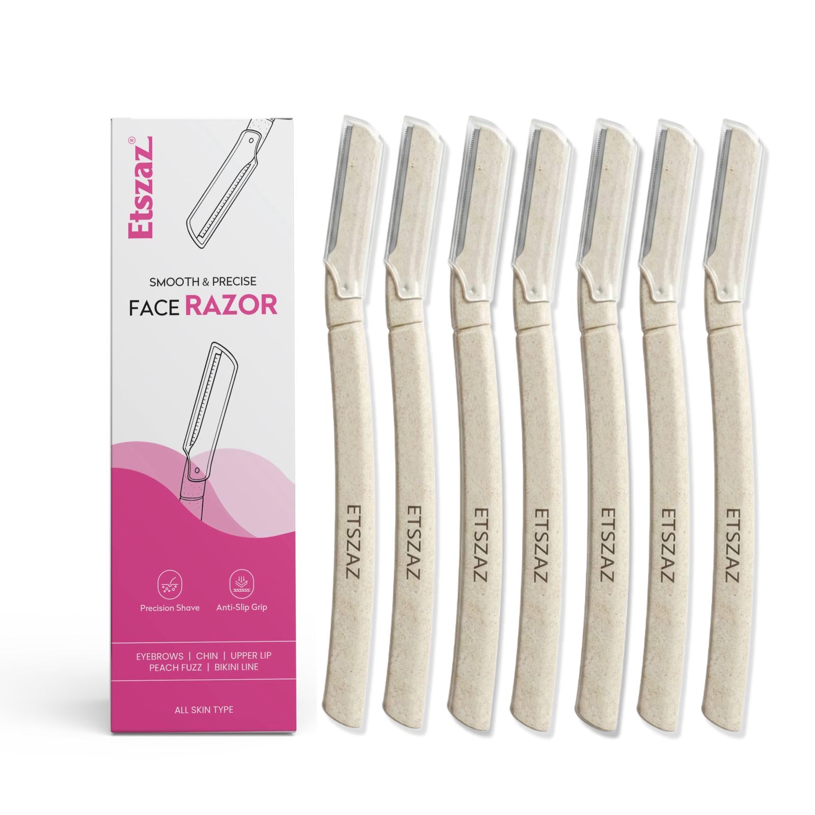 Face Razor for Women Facial Hair | Instant Glow & Painless Hair Removal | German Blades | For Eyebrows, Upper Lip, Chin, Peach Fuzz, Forehead, Unibrow, Sideburns (7)-image-47