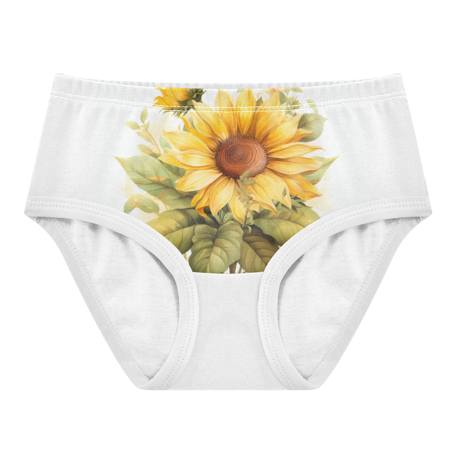 ALAZA Toddler Girls Cotton Hipster Underwear Soft Sunflower 3 2 Pack 2T