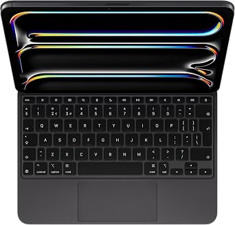 Apple iPad Magic Keyboard Case for iPad Pro 11-inch (M4), Great Typing Experience, Built-in Trackpad, Function Row, British English - Black 