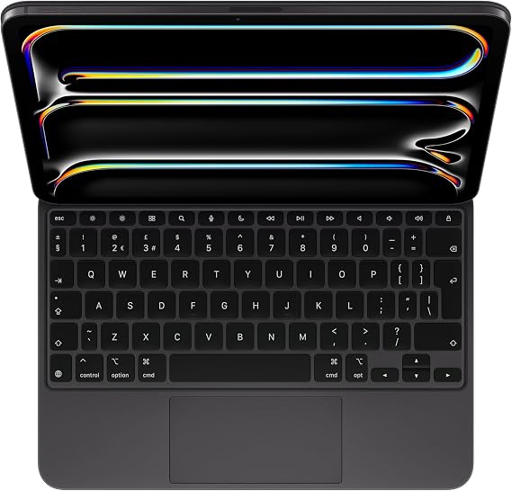 Apple iPad Magic Keyboard Case for iPad Pro 11-inch (M4), Great Typing Experience, Built-in Trackpad, Function Row, British English - Black ​​​​​​​