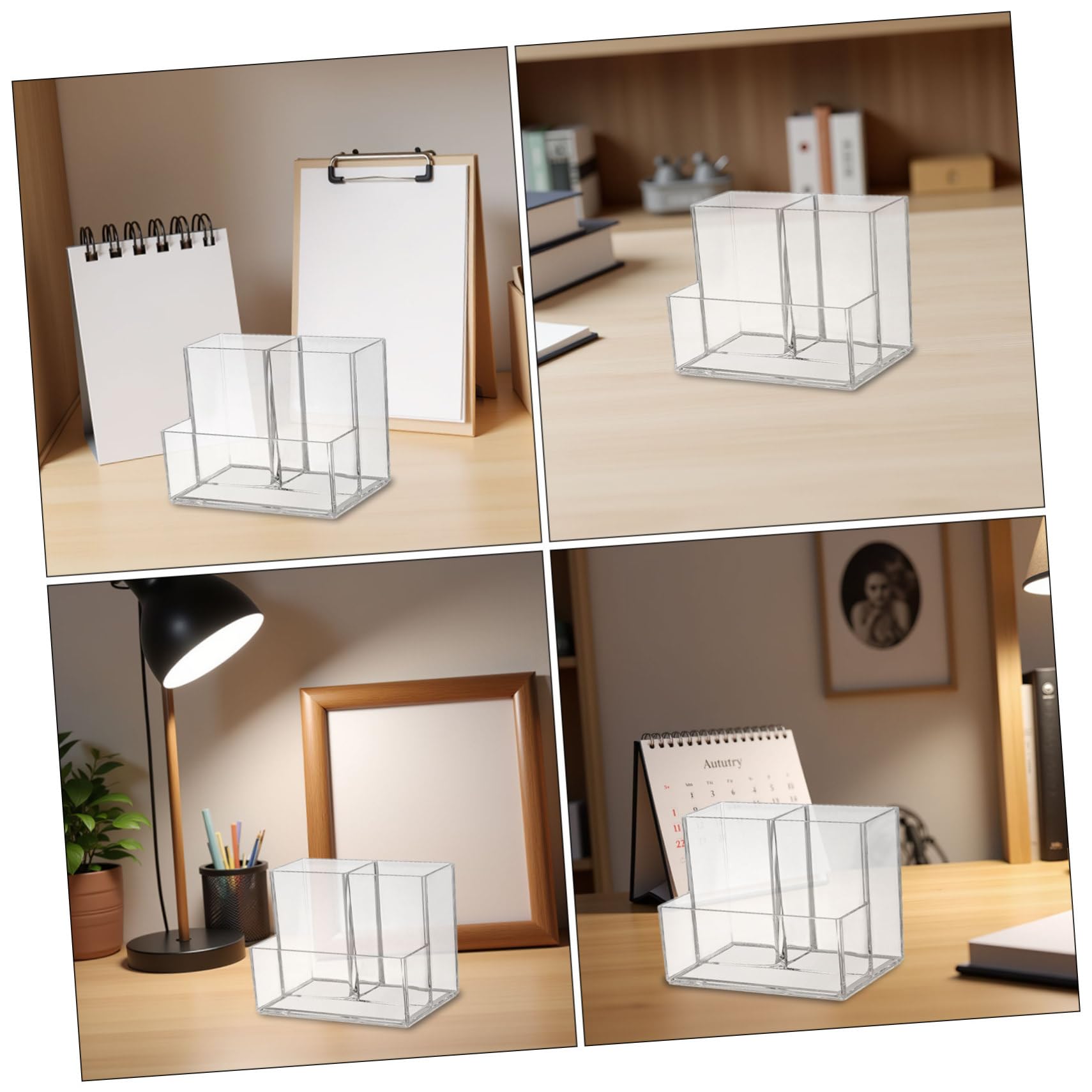 Porte-crayons en Plastique 4pcs Ps à 3 Compartiments Présent Rentrée