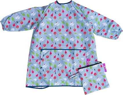 Tidy Tot Bavoir Tablier Avec Manches Etanche Repas Peinture Bricolage Sac Offert Bavoir Arbres De Montagne Amazon Fr Bebe Et Puericulture