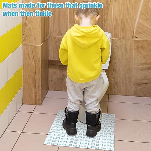 Miniatura 4 de Tinideya 100 alfombrillas desechables para inodoro en forma de U, desodorizantes, antideslizantes, para entrenamiento de orina, protector de suelo