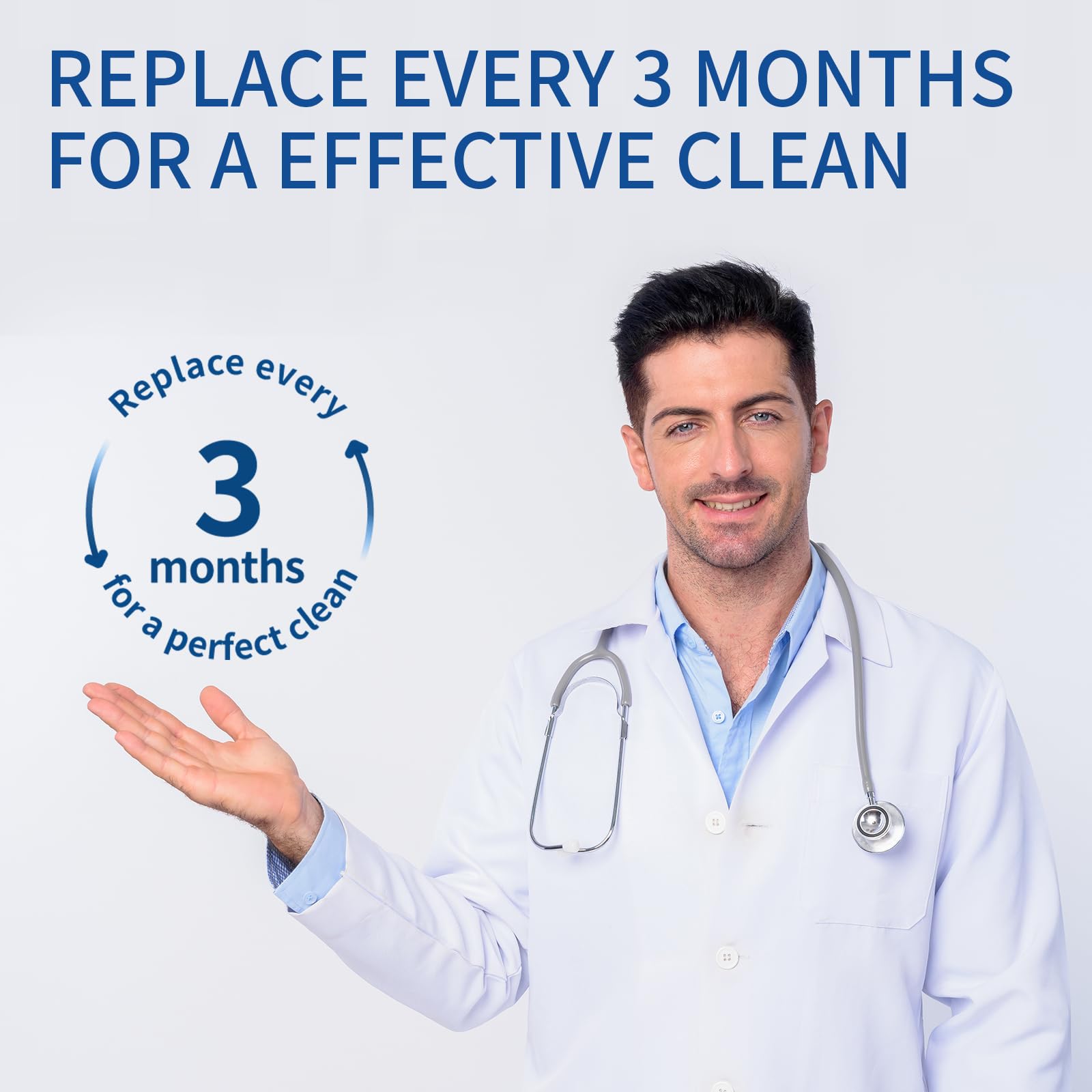 16 cabezales de repuesto para cepillo de dientes compatibles con Oral B Braun, cabezales de repuesto para cepillo de dientes eléctrico Oral-B 7000/Pro 1000/9600/500/3000/8000