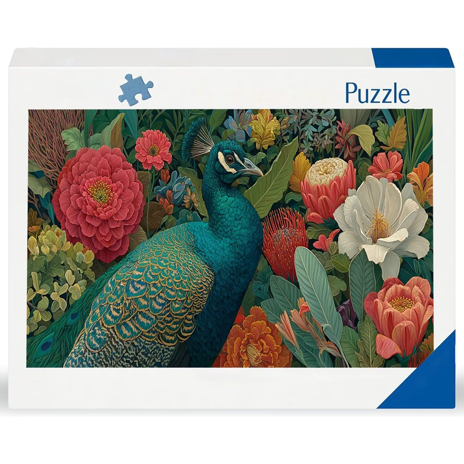 Puzzle para Adultos 1692 Piezas, Pavo Real Puzzle, Difícil, Desafiante, Rompecabezas Encajan Perfectamente, Letras en la Parte Posterior, sin Polvo, Regalo para Personas Mayores (179x31cm) v-607