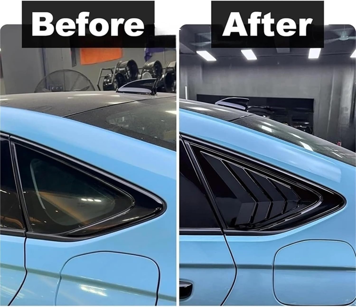 Rear Side Window Louvers Spoiler Compatible with Honda Accord 2023-2024 11Th Parts Air Vent Scoop Shade