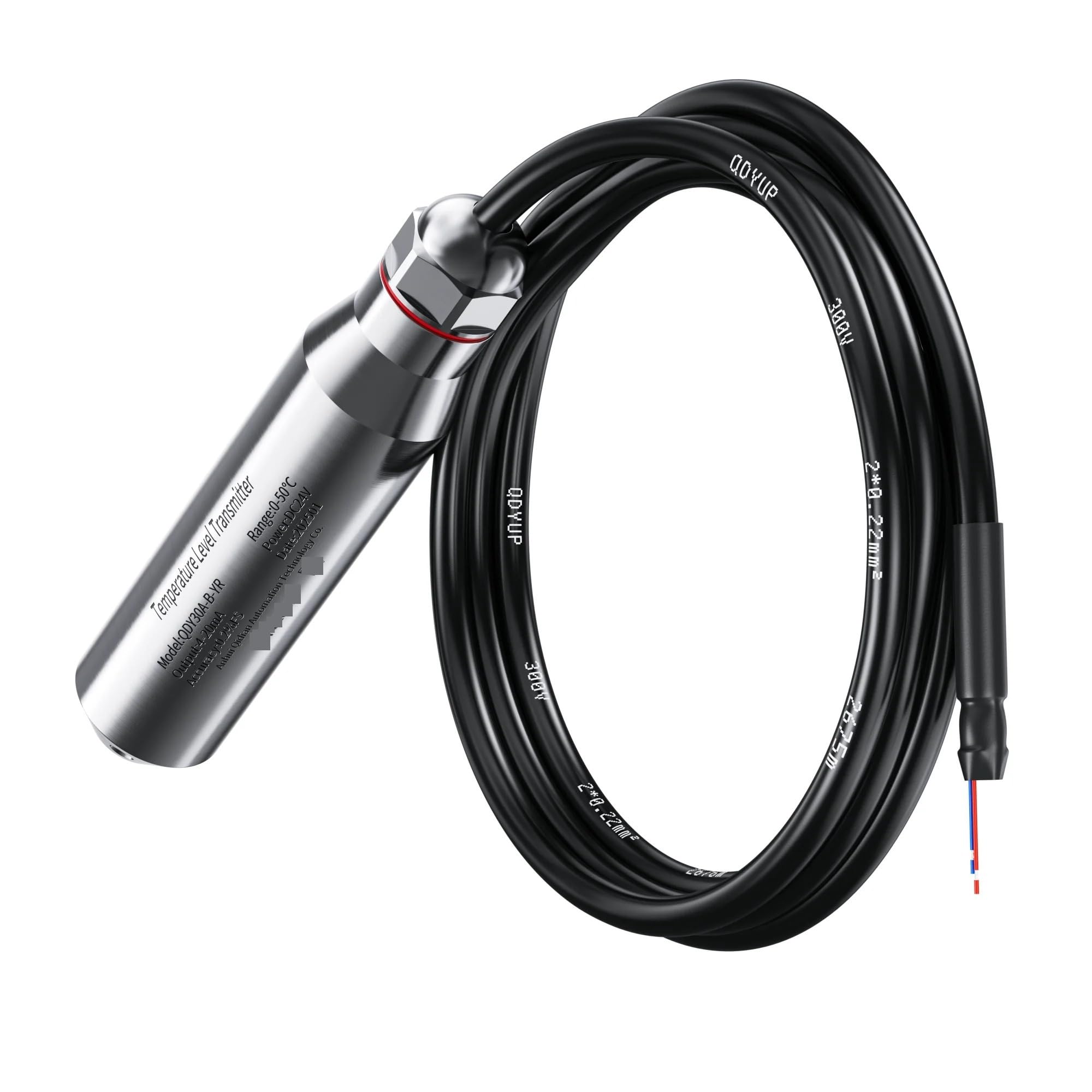 Czujnik poziomu wody 0-5 m do 4-20 mA 0-10 V 0-5 V RS485 Nadajnik czujnika poziomu cieczy Głębokość studni Solidna ochrona(2M Range 4M Cable,RS485)