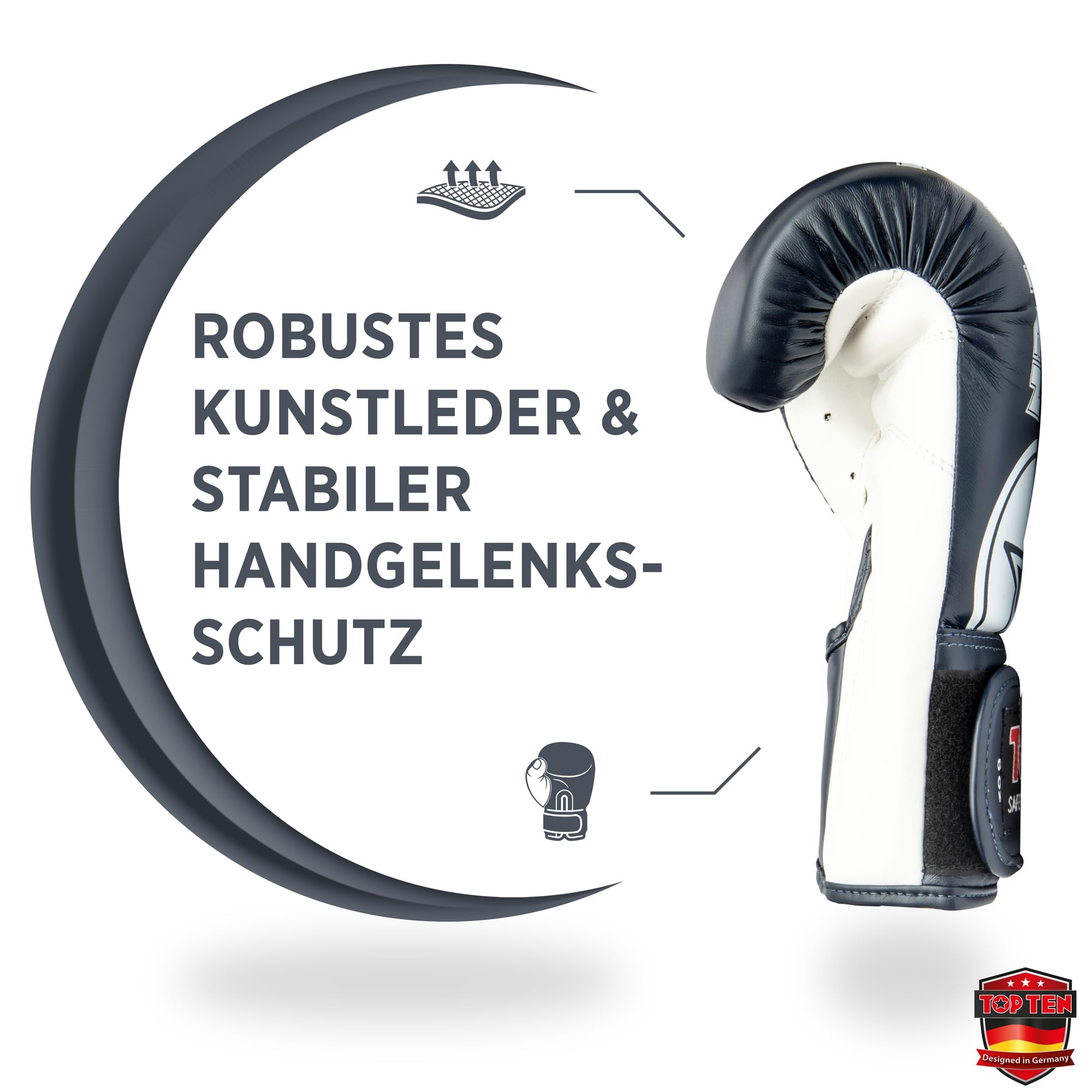 TOP TEN Boxhandschuhe Kids | Kinderboxhandschuhe | schmale Passform | 6-8 oz