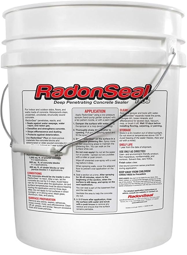 RadonSeal Plus Concrete Sealer (5Gallon) Basement